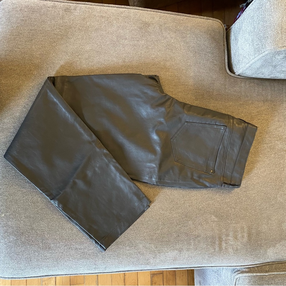 Faux leather jean style pant